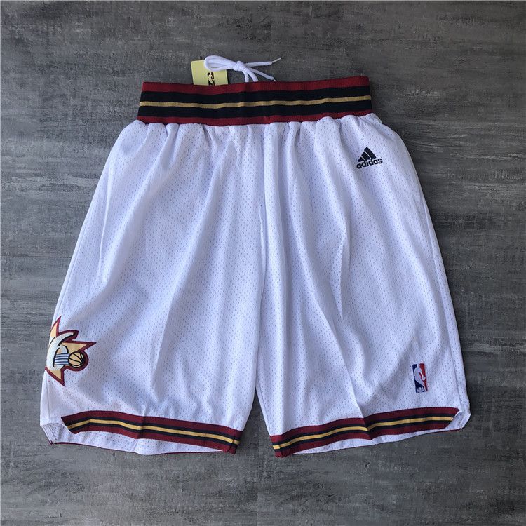 Men NBA Philadelphia 76ers White Shorts 0416->philadelphia 76ers->NBA Jersey